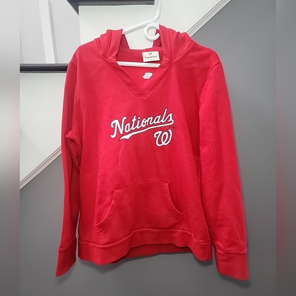 WOMENS Washington Nationals Fanatics Women's Red Pull Over Hoodie XL Soft Warm - Picture 1 of 4